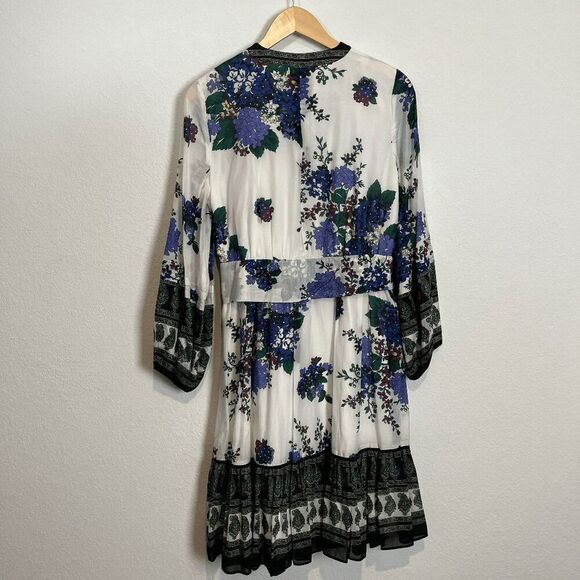 Kobi Halperin Maddie Floral Balloon-Sleeve Mini Dress Women's Size Medium - Picture 4 of 6